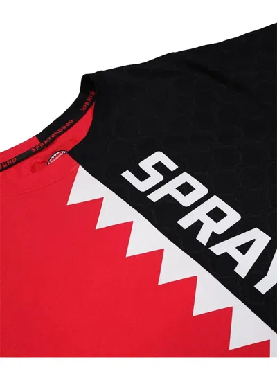 Sprayground Kids Shark Panel Logo T-shirt In Multi