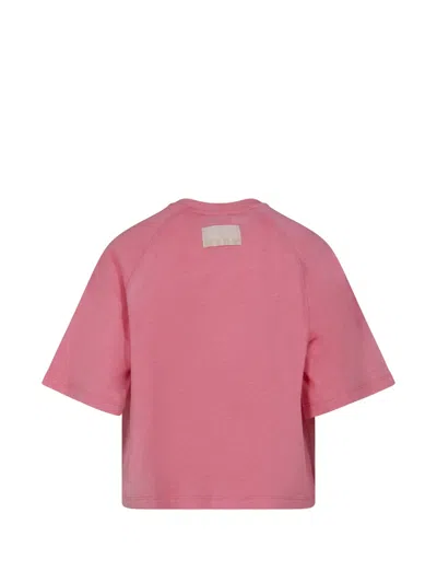 Msgm Short-sleeve T-shirt In Pink