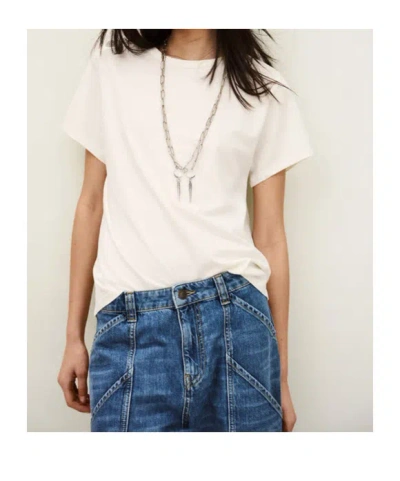 Bash Elmer Embellished Shoulder T-shirt In White