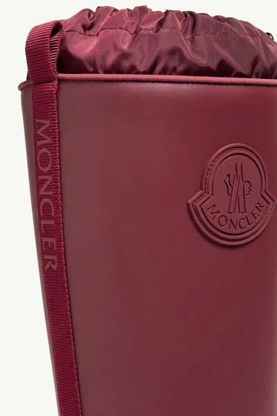Moncler Kickstream Knee High Rain Boot In Burgundy