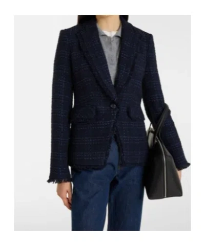 Veronica Beard Cutaway Dickey Jacket In Blue