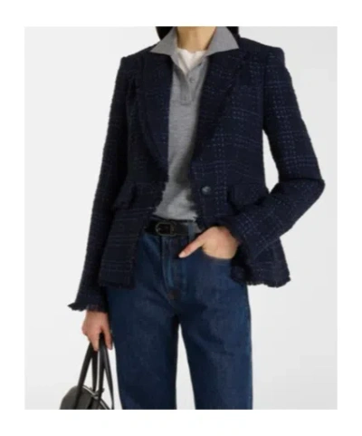 Veronica Beard Cutaway Dickey Jacket In Blue