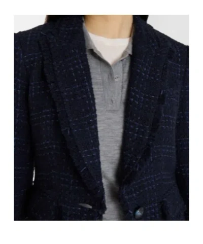 Veronica Beard Cutaway Dickey Jacket In Blue