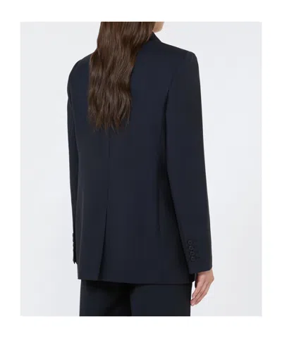 Max Mara Single Breasted Blazer In Blue