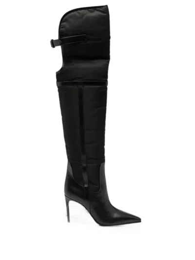 Dsquared2 Buckle-detail Pointed-toe Boots In Black