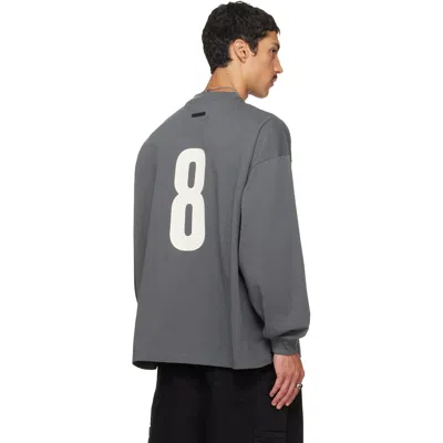 Essentials Gray Merch Long Sleeve T-shirt In Gray