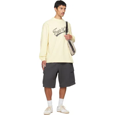 Essentials Logo-print Drawstring Shorts In Gray
