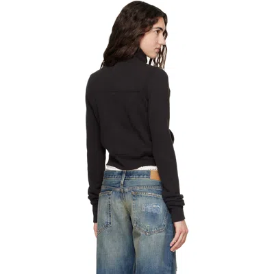 Raimundo Langlois Black Button Front Zip Jacket In Black