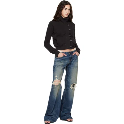 Raimundo Langlois Black Button Front Zip Jacket In Black