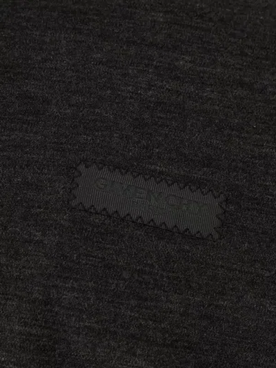 Givenchy Wool Blend Sweatshirt High Collar Side Pockets In Black