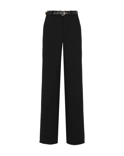 Max Mara Studio Pantalone Lungo Amico In Black
