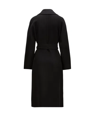 Max Mara Studio Cles Single-breasted Wool Coat In Black