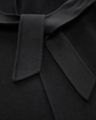 Max Mara Studio Cles Single-breasted Wool Coat In Black