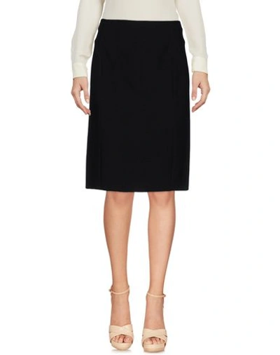 Nina Ricci Knee Length Skirt In Black