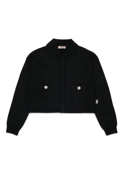 N°21 피터팬 칼라 가디건 In Black