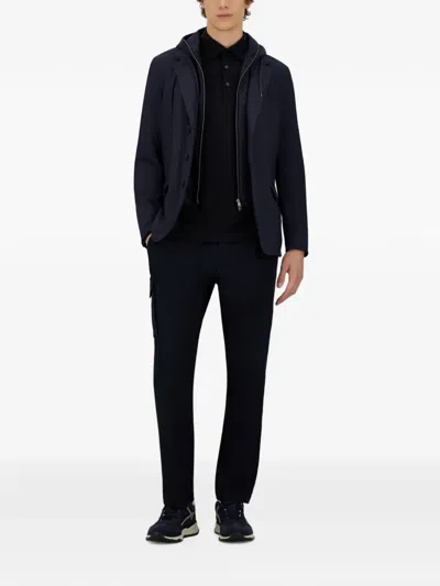 Herno Hooded-bib Jacket In Blue