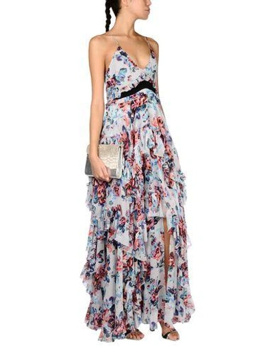 Shop Mary Katrantzou Long Dress In Light Grey