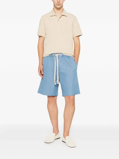 Sandro Shorts Mit Elastischem Bund In Blue
