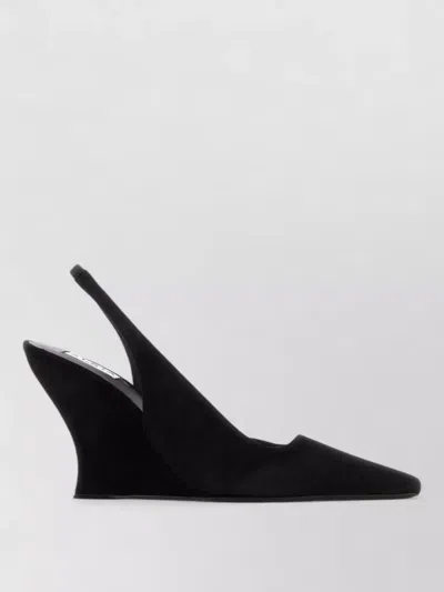 Alaïa Wave Mules Suede Wedge Heel Pointed Toe In Animal Print