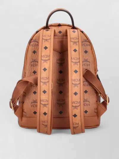 Mcm Backpacks Top Handle Adjustable Straps Front Pocket In Brown