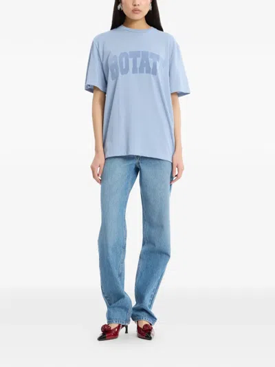 Rotate Birger Christensen Oversized Print T-shirt In Blue