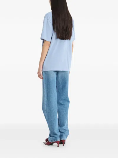 Rotate Birger Christensen Oversized Print T-shirt In Blue