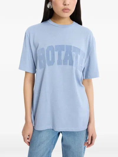Rotate Birger Christensen Oversized Print T-shirt In Blue