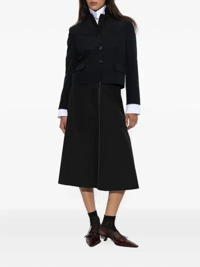 Marni 싱글 벤트 크롭 블레이저 In Black