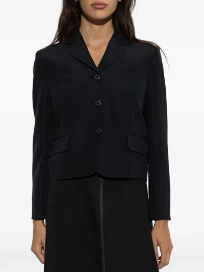 Marni 싱글 벤트 크롭 블레이저 In Black