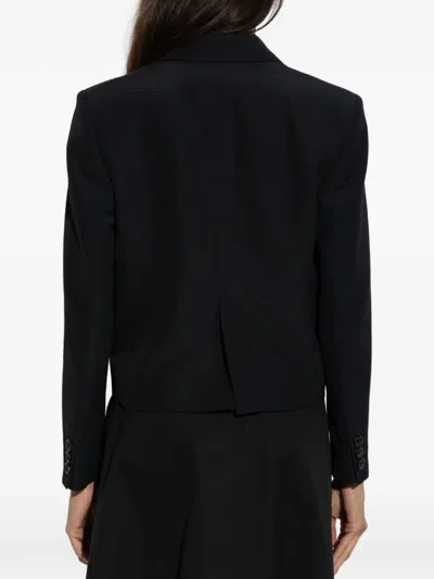 Marni 싱글 벤트 크롭 블레이저 In Black