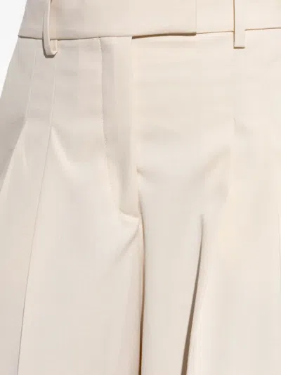 By Malene Birger 탈리아 플리츠 와이드 팬츠 In Neutral