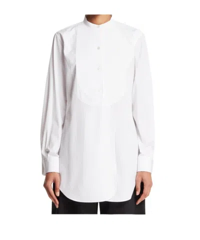The Row Evette Bib-front Shirt In White