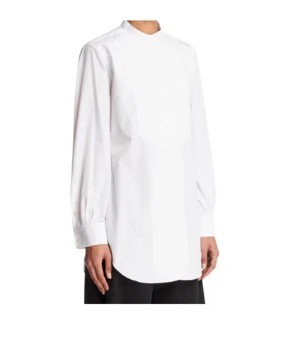 The Row Evette Bib-front Shirt In White