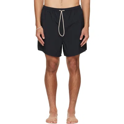 Essentials Drawstring Swim Trunks In Black