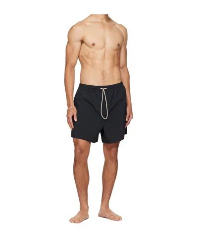 Essentials Drawstring Swim Trunks In Black