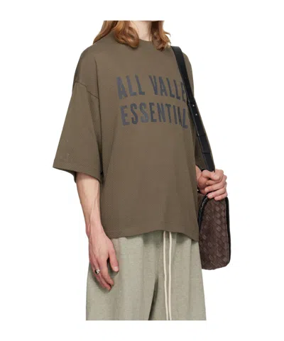 Essentials Drop-shoulder T-shirt In Brown