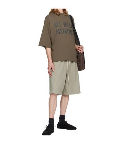 Essentials Drop-shoulder T-shirt In Brown