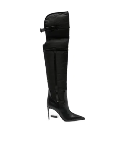 Dsquared2 Buckle-detail Pointed-toe Boots In Black