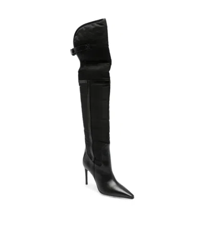 Dsquared2 Buckle-detail Pointed-toe Boots In Black