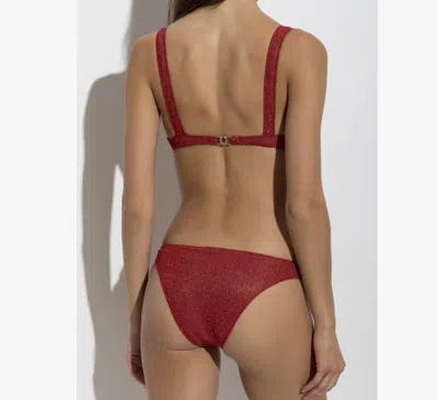 Oseree Sequined Bikini Set In Red