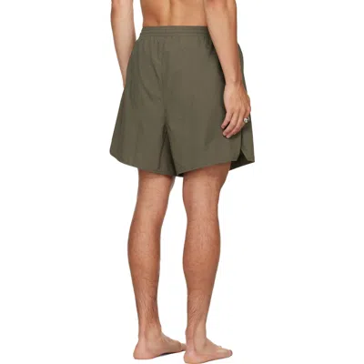 Essentials Drawstring Swim Trunks In Brown