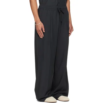 Essentials Drawstring Casual Pants In Black