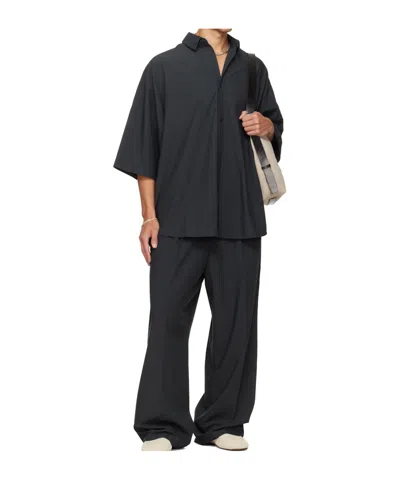 Essentials Drawstring Casual Pants In Black