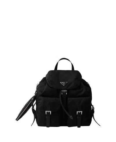 Prada Medium Re-nylon Backpack In Black