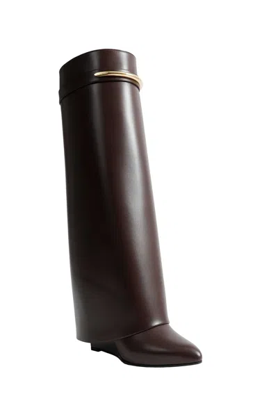Givenchy Stylish Calf Leather Ankle Boots For Women In Brown