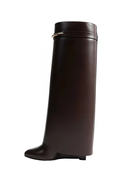 Givenchy Stylish Calf Leather Ankle Boots For Women In Brown
