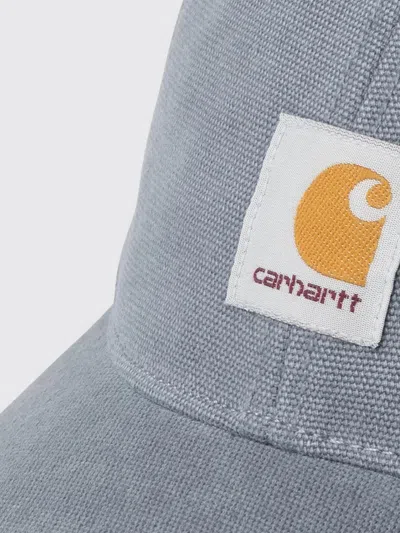 Carhartt Mens Cozy Blue The Canvas Logo-patch Cotton Cap In Blue