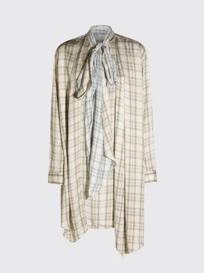 Acne Studios Check Tunic Dress In Multi