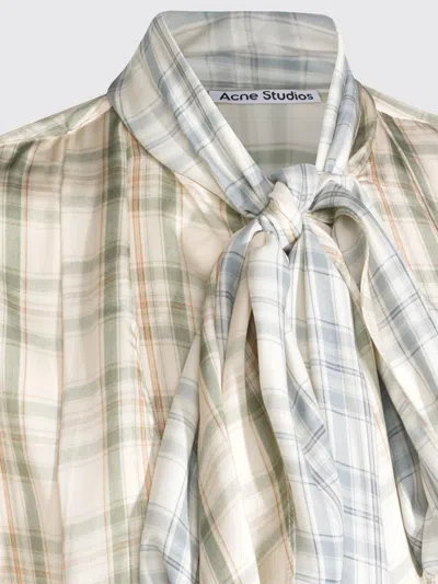 Acne Studios Check Tunic Dress In Multi