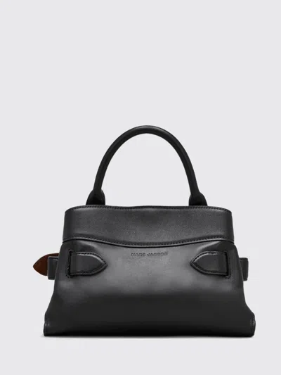 Marc Jacobs The Satchel Dakota Small Black Handbag With Logo Embossed On The Back And Belt Closure In Leather Wo In Black
